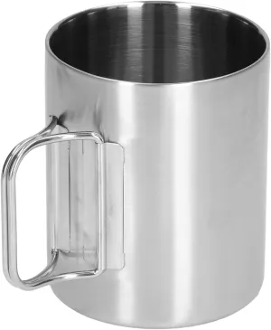 TOPINCN Stainless Steel Cup, Stainless Steel Coffee Mug Coffee Travel Mug with Folding Handle Design for Home Camping Trips Outdoors