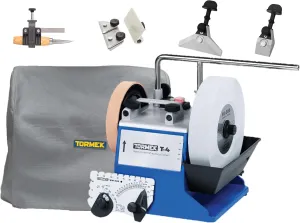 Tormek T-4 Chef's Kit: Original Sharpener With Centering Knife Jigs, Small Knife Holder, Scissor Jig, MH-380 (US Version)