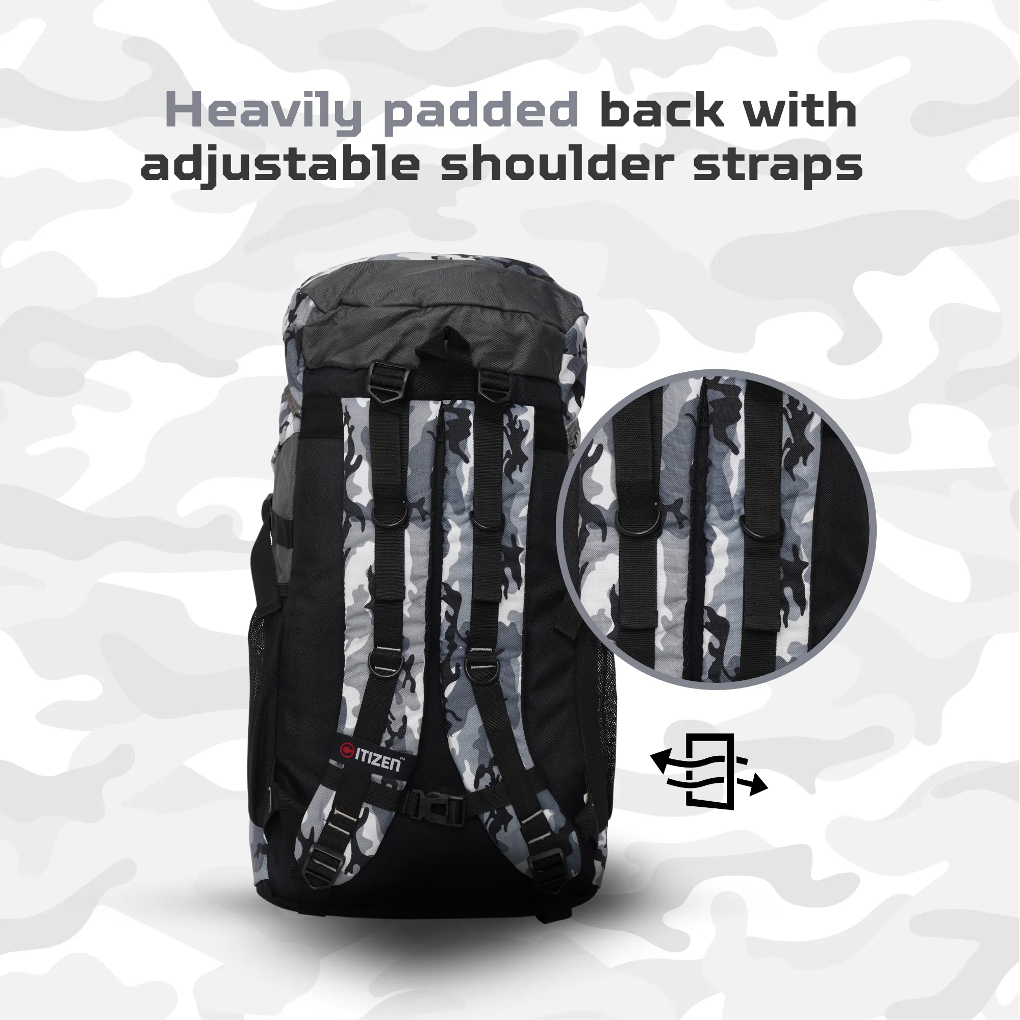 Travel 50 Military Print Hiking Bag