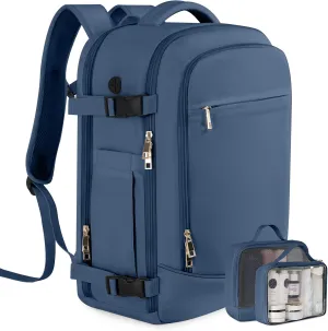 Travel Backpack, Carry-on Backpack for Men Women, Travel Backpack Carry on Flight Approved, 40L Personal Item Backpack Personal Item Backpack Bag, Travel Essentials, Dark Blue