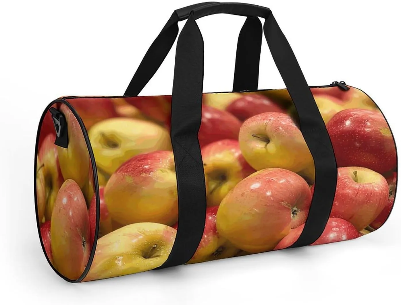 Travel Duffel Bag for Men And Women,Pile of Fruits Images Waterproof Sports Fitness Bag Portable Travel Duffel Bag, 17.7in/9in/9in