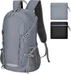 Travel Hiking Backpack 40L Ultra Lightweight Camping Packable for Men Women Water Resistant Portable Daypack（Grey）