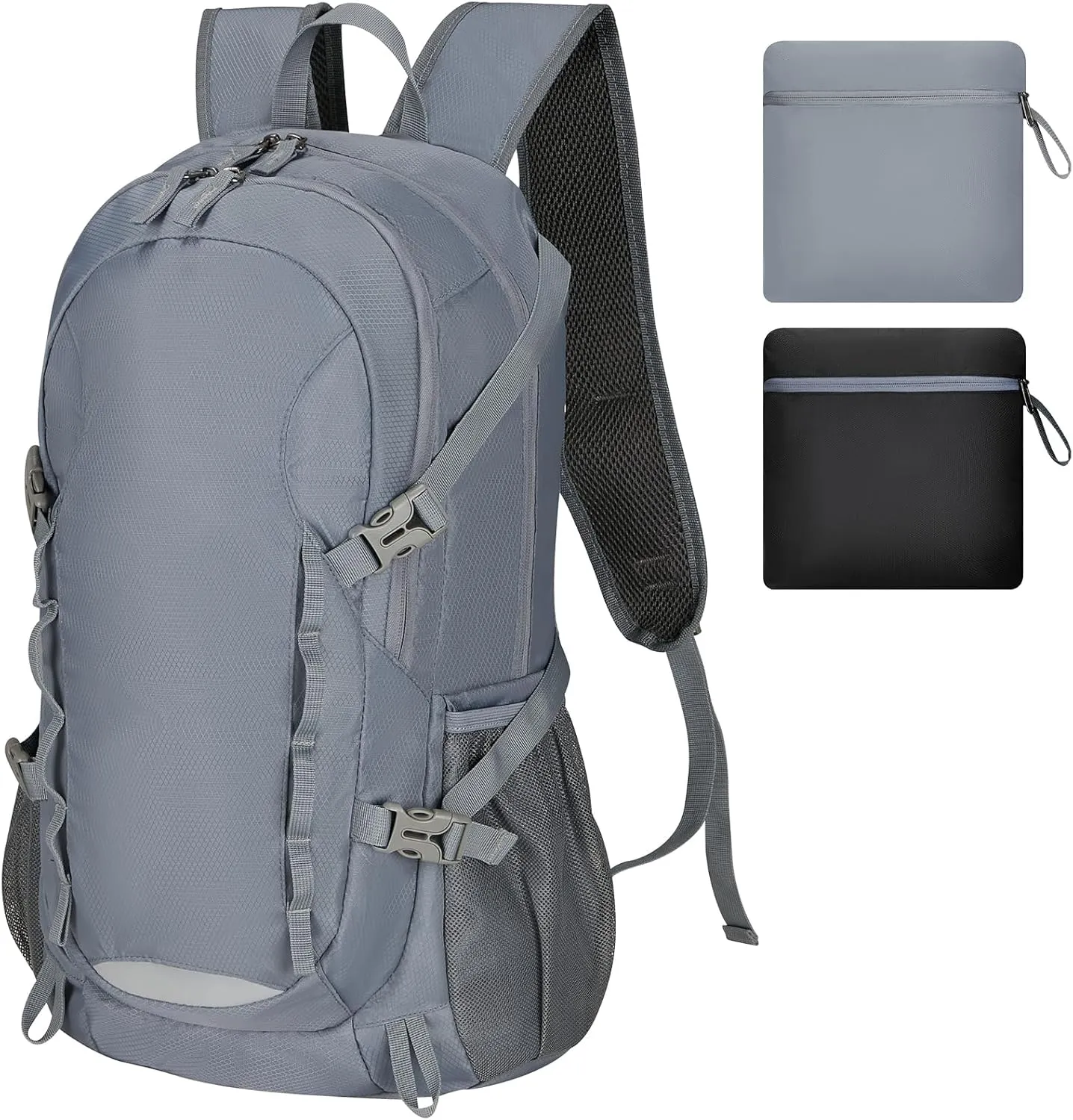 Travel Hiking Backpack 40L Ultra Lightweight Camping Packable for Men Women Water Resistant Portable Daypack（Grey）