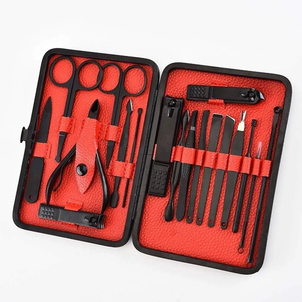 Travel Mini Nail Set 1 Set Stainless Steel Tweezer Nail Art Clipper Scissors Tweezer Knife Manicure Cutter Nail Art Pedicure Manicure Tools Portable Travel Beauty kit