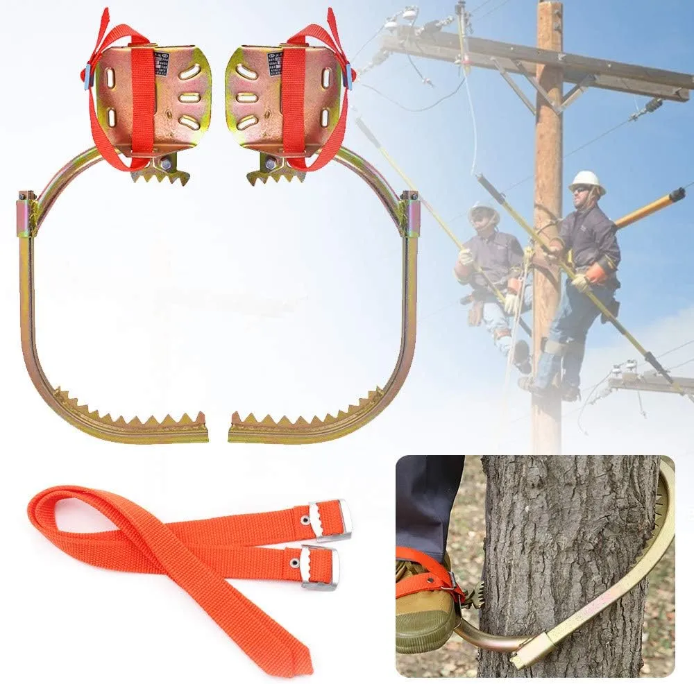 Tree Climbing Gear, Stainless Steel Climbing Tree Spikes, Climbing Trees Tool for Climbing Hunting Observation Picking Fruit,400model
