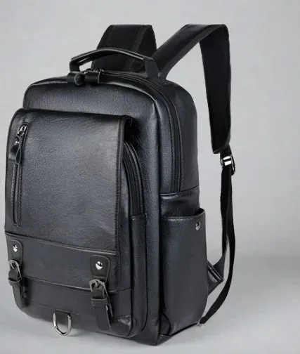 Unisex Backpack- 14-Inch Genuine Leather Backpack