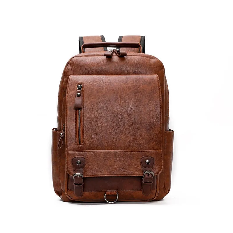 Unisex Backpack- 14-Inch Genuine Leather Backpack