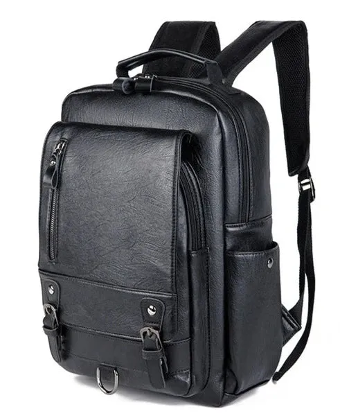 Unisex Backpack- 14-Inch Genuine Leather Backpack