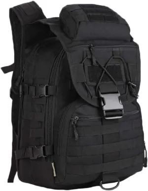 UNISTRENGH Military Tactical Backpack, 40L Large Capacity 3 Day Army Assault Pack Bug Out Bag Go Bag Rucksacks for Hunting, Trekking and Camping and Other Outdoor Activities Black