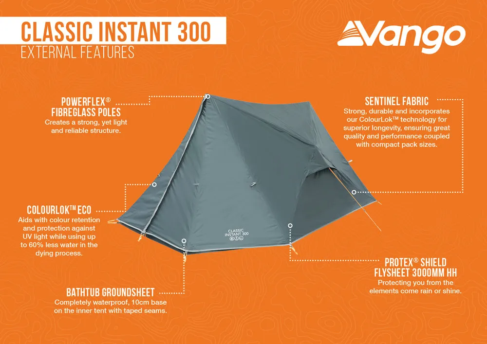 Vango Classic Instant 300 Deep Blue 2025