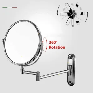 Vanity Mirror Makeup Mirror Vanity Mirror Wall Mounted Shaving Cosmetic Mirror Extending Folding Double Sided 7X Magnification Bathroom Cosmetic Mirror(C,8 inch)