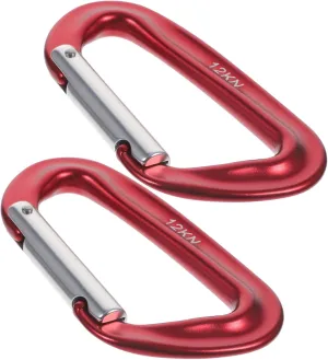 VANZACK Camp Camping 2 Pack Aluminum Alloy D-Ring Hooks Ideal for Camping Hiking and Picnics