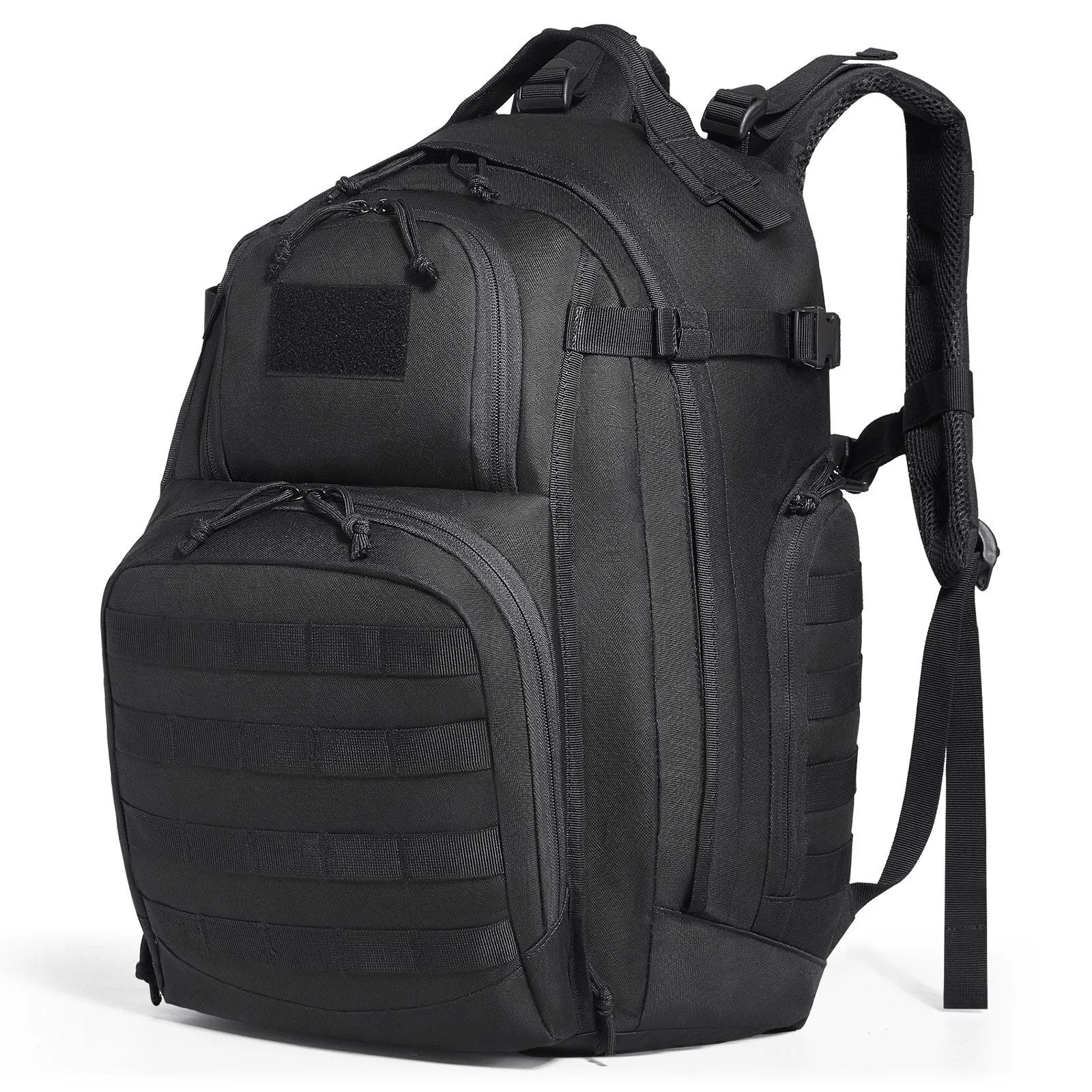 Vevor Tactical Backpack 40L Military Backpack with Molle Mode & Sponge Pad Army Assault Pack Bug Out Bag Camping Trekking Outdoor Rucksack Daily EDC Backpack, Black