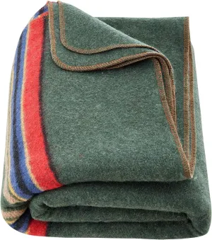 VEVOR Wool Camping Blanket, Large Warm Stadium Blanket, Flame Retardant, Great for Outdoors, Picnics, Hiking, Sports Events, Travel, Car & Bushcraft Survival Kits, 64" x 88", Striped Throw Blanket