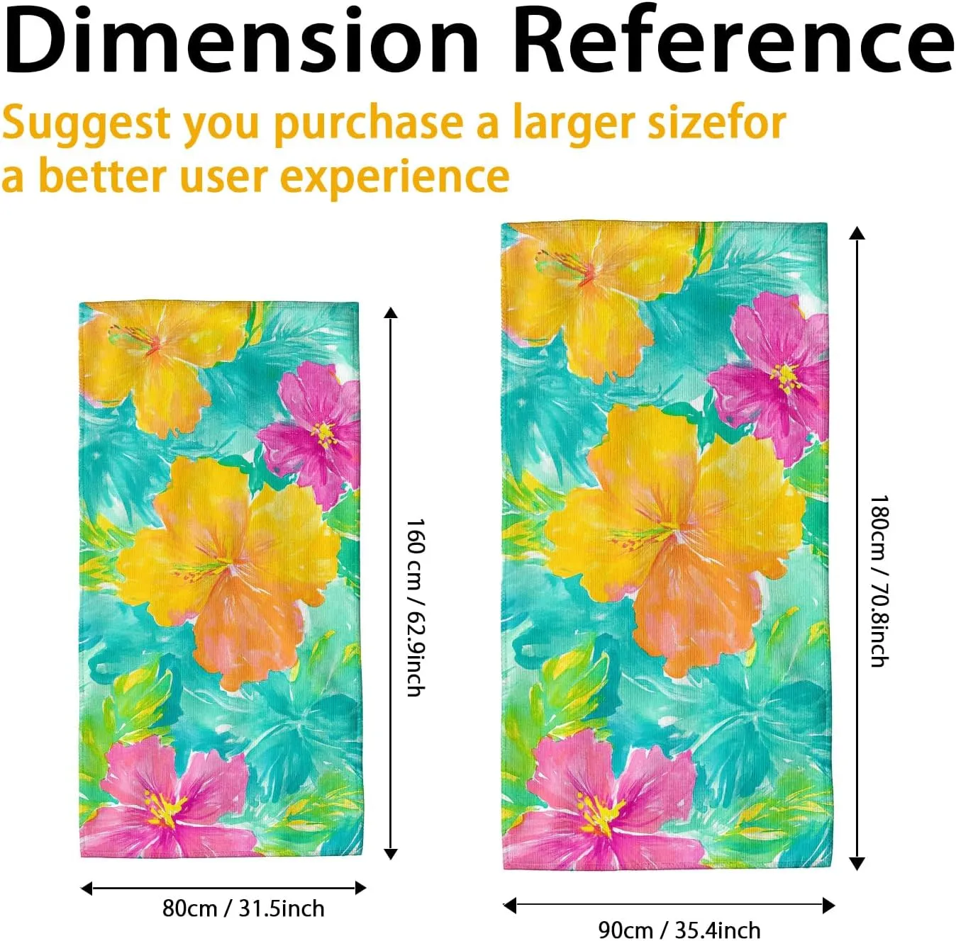 Vibrant Floral Microfiber Beach Towel Tropical Hibiscus Print Quick Dry Sand Free Lightweight Beach Blanket Ideal for Vacation Outdoor Pool Gym Picnic Essentials 62x31 Inch