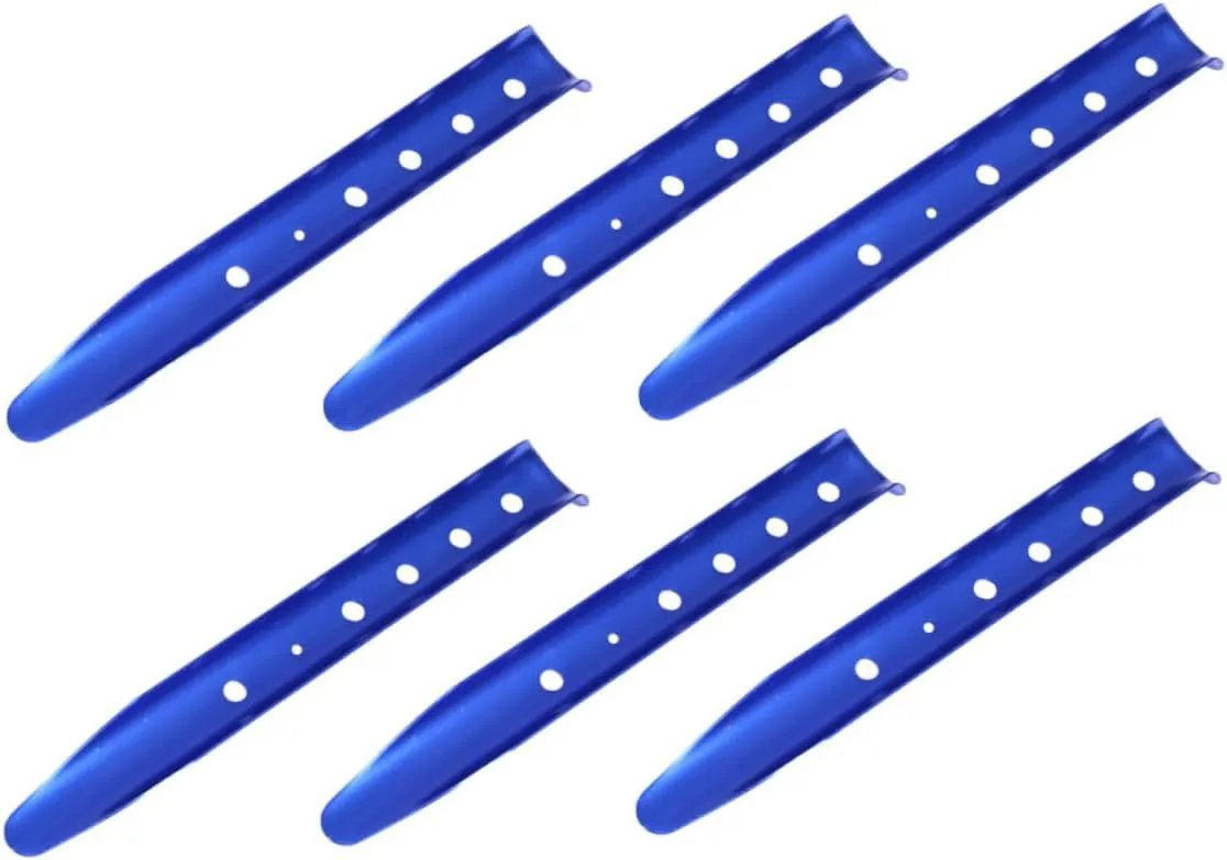 VICASKY 6pcs U-Shaped Aluminum Tent Stakes Beach Snow Nail Anchors Heavy Duty Pegs for Camping Hiking and Outdoor Use Enhanced Grip for Loose and Snow