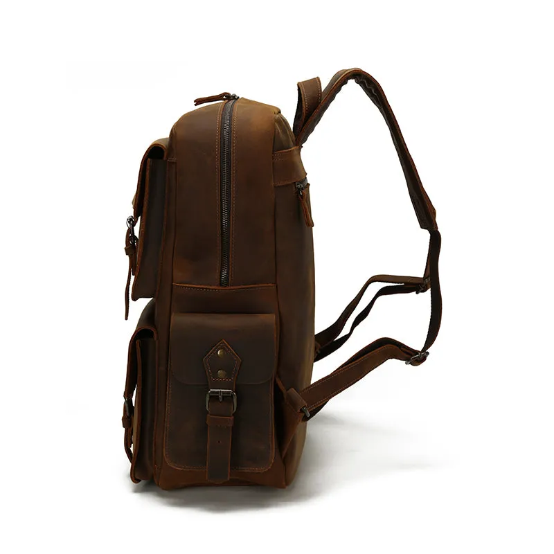 Vintage Leather Backpack - Rugged, Stylish, and Functional