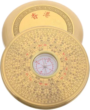 Vintage Pocket Compass Solid Compass Decor Portable Mini Feng Shui Compass for Spirituality and Navigati