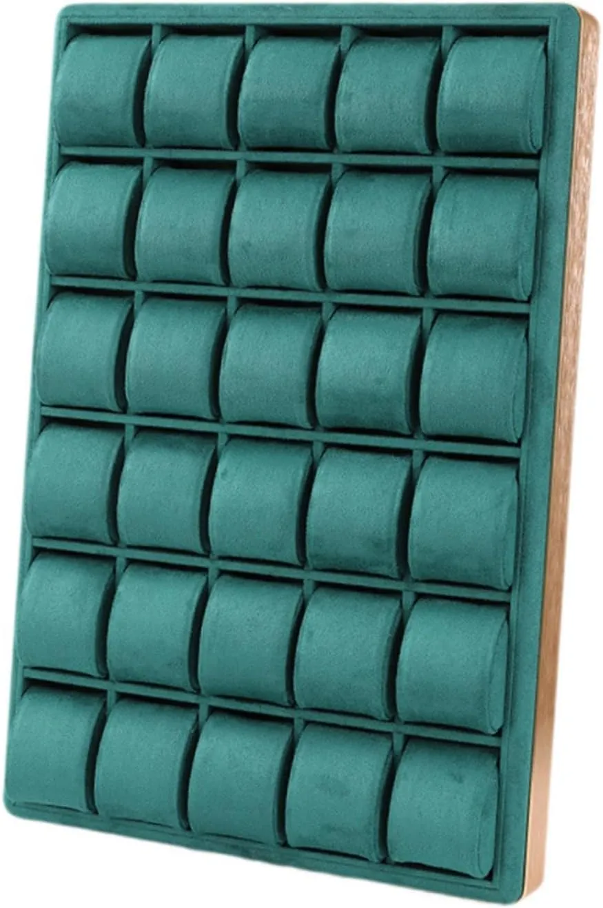 Watch Display Tray Watch Holder Drawer Organizer Multipurpose Jewelry Storage Organizer Wristwatches Case for Show Men Women, Green