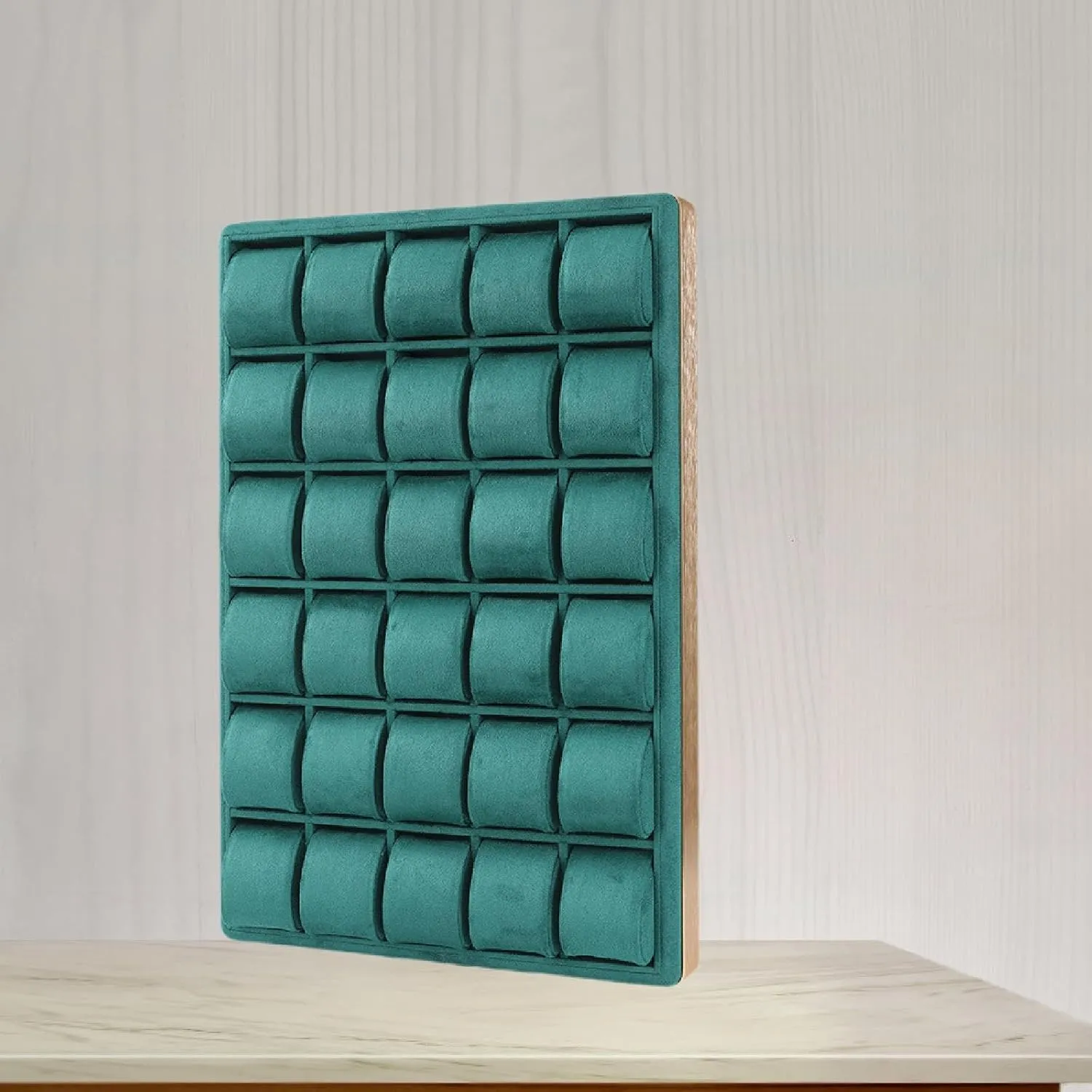 Watch Display Tray Watch Holder Drawer Organizer Multipurpose Jewelry Storage Organizer Wristwatches Case for Show Men Women, Green