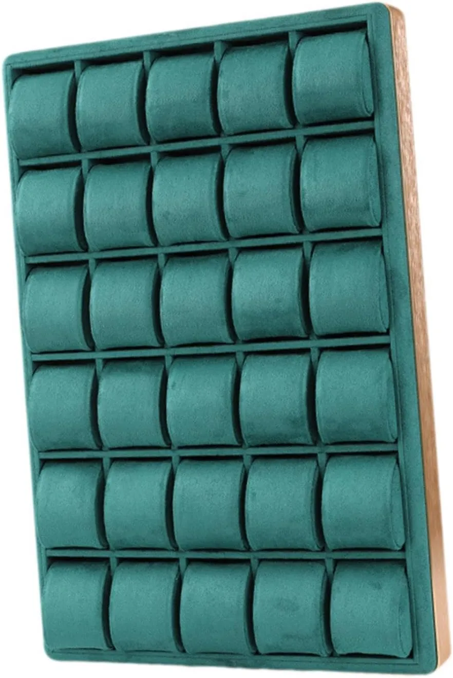 Watch Display Tray Watch Holder Drawer Organizer Multipurpose Jewelry Storage Organizer Wristwatches Case for Show Men Women, Green