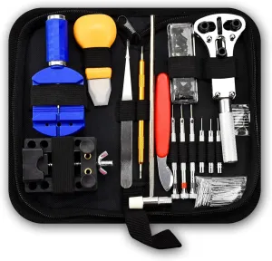 Watch Repair Tools, Watch Tool Kit 147 Piece Remover Adjuster, Back Cover Opener-Combination Tool Set
