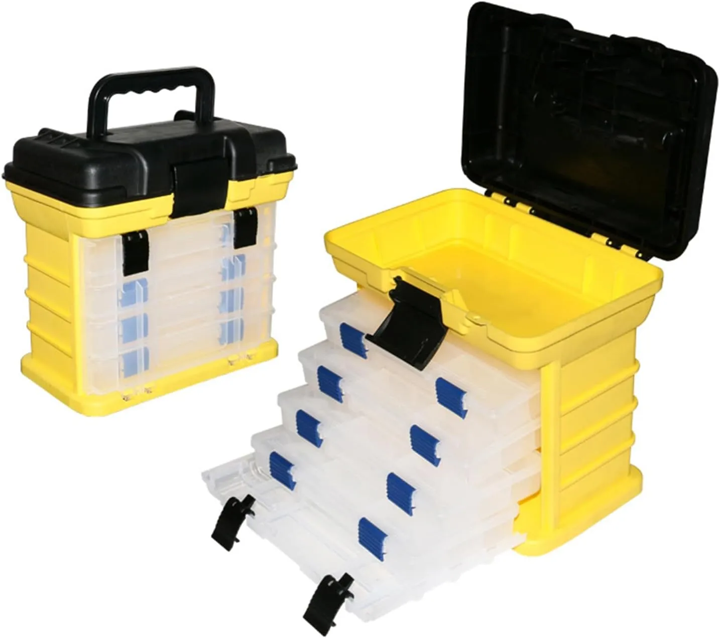 Water Proof Tackle Tool Case 4 Layer Large Capacity Fishing Baits Storage Box Travel Container For Wilderness Survival