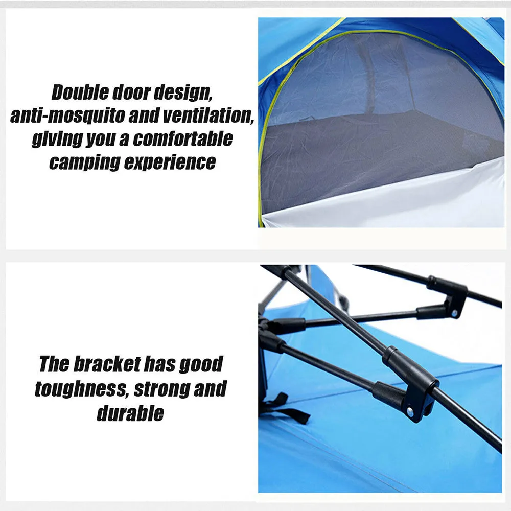 Waterproof Automatic Camping Tent 3-5 Person Come with Moisture Proof Pad(Green)-SA_Metro