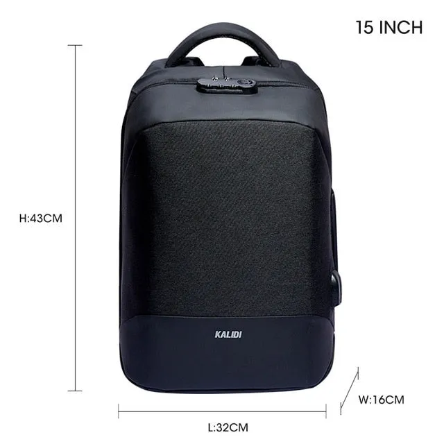 Waterproof w/ USB Charger Backpack 15.6inch