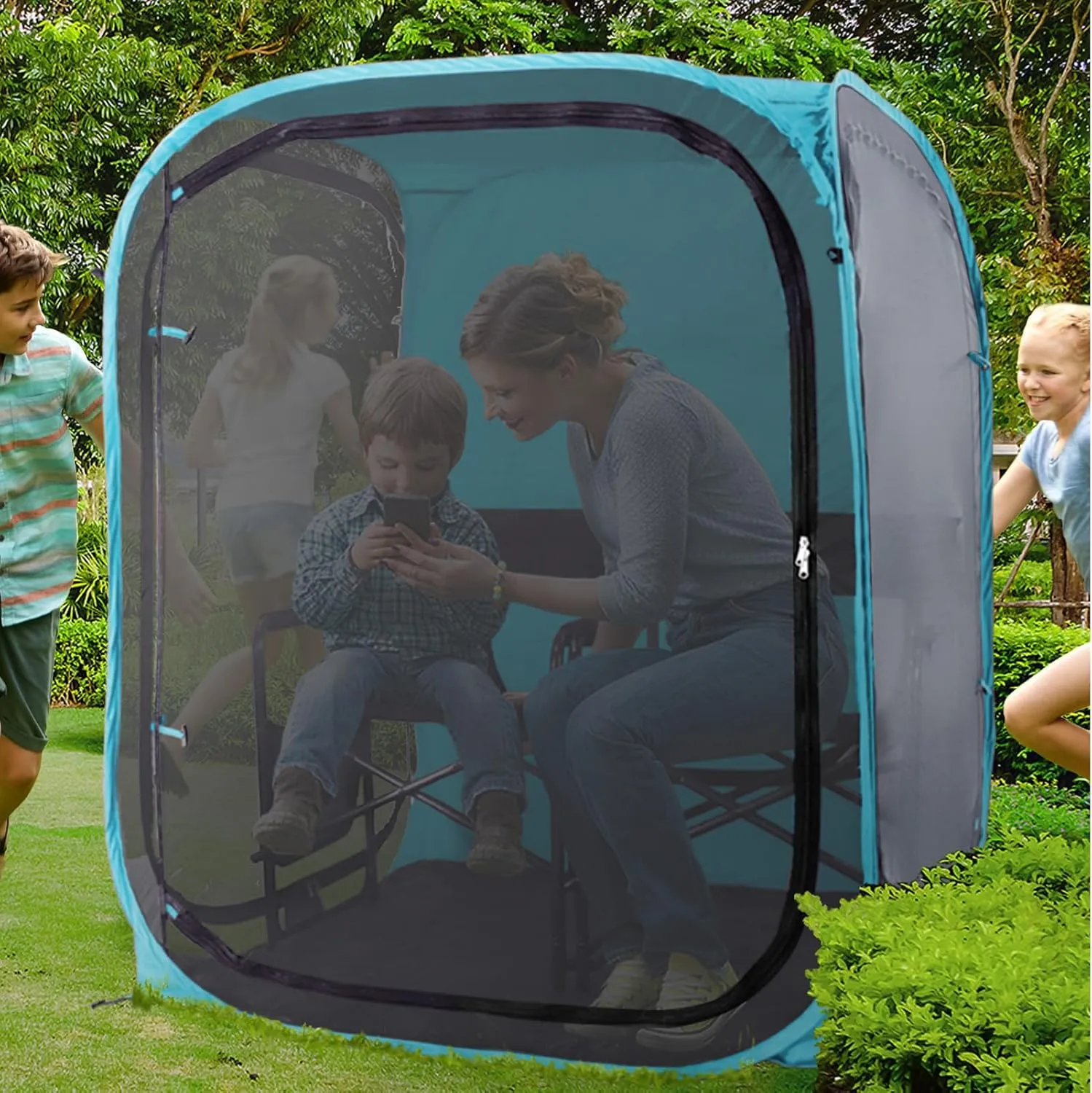 WeatherPod® The Original Shark Tank MyPod™ Mesh 1-2 Person Pop-Up Screen Pod - Keeps Out Bugs, Mosquitos, and Harmful UV Rays - UPF 50 for Maximum Protection from The Sun