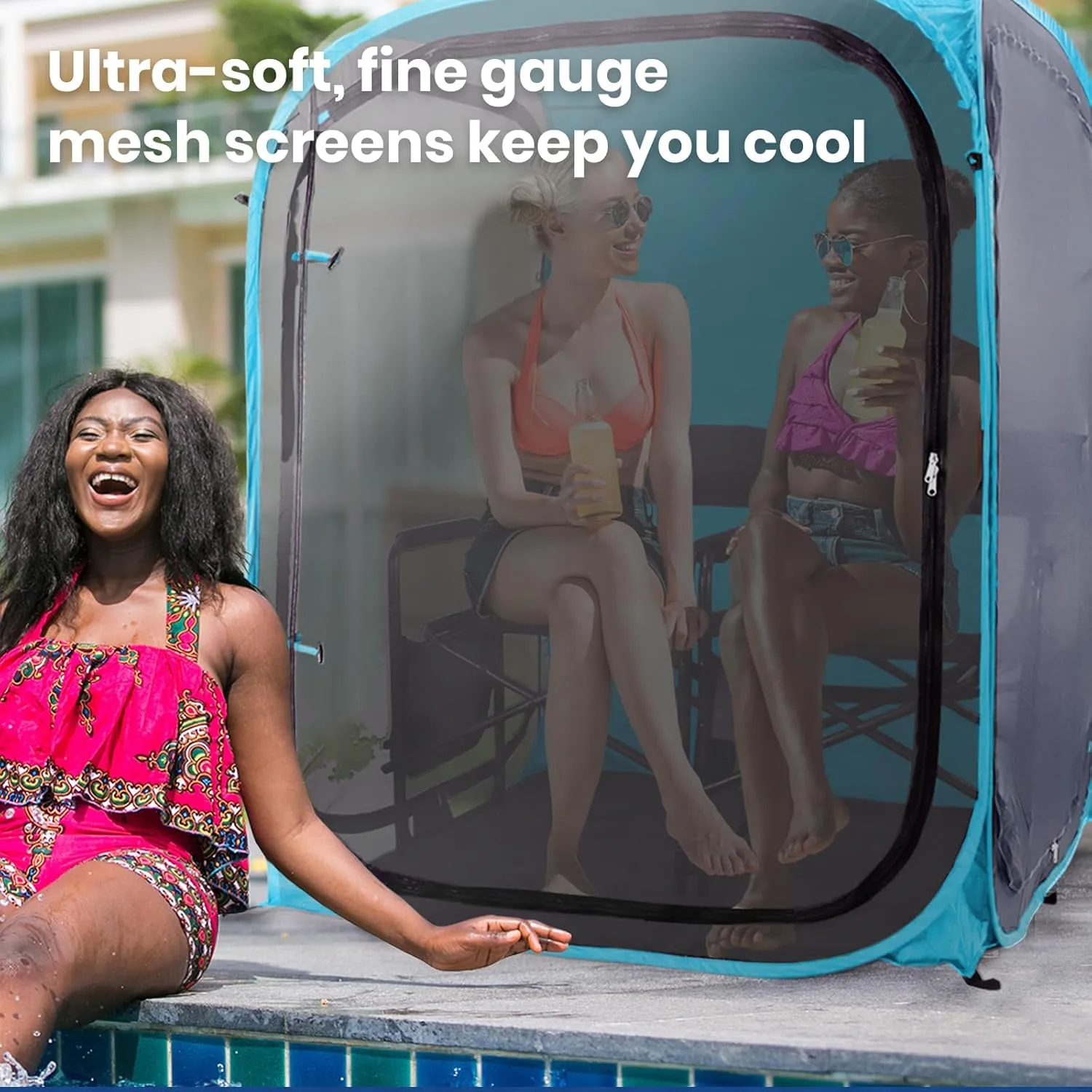WeatherPod® The Original Shark Tank MyPod™ Mesh 1-2 Person Pop-Up Screen Pod - Keeps Out Bugs, Mosquitos, and Harmful UV Rays - UPF 50 for Maximum Protection from The Sun