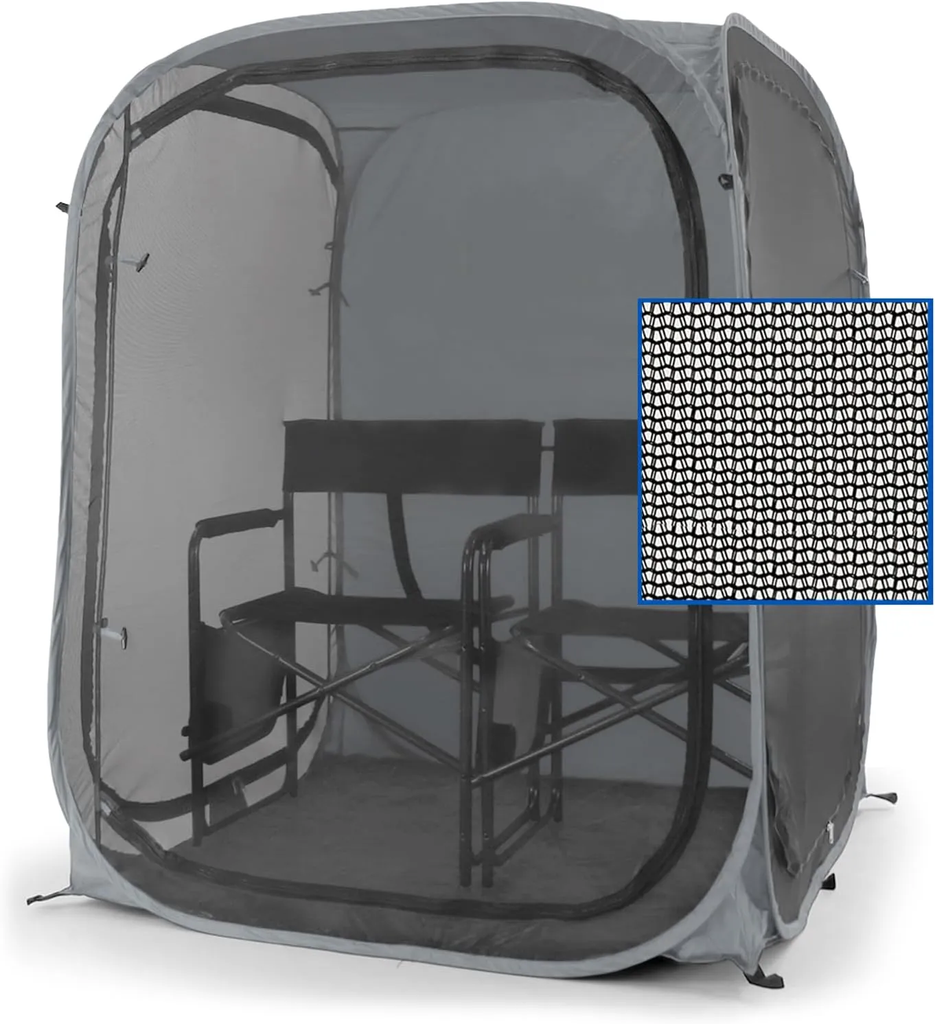 WeatherPod® The Original Shark Tank MyPod™ Mesh 2XL Pop-Up Screen Pod - Keeps Out Bugs, Mosquitos, and UV Rays - UPF 50 for Maximum Protection from The Sun - (Silver, 46" L x 46" W x 59" H)