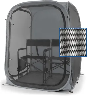 WeatherPod® The Original Shark Tank MyPod™ Mesh 2XL Pop-Up Screen Pod - Keeps Out Bugs, Mosquitos, and UV Rays - UPF 50 for Maximum Protection from The Sun - (Silver, 46" L x 46" W x 59" H)