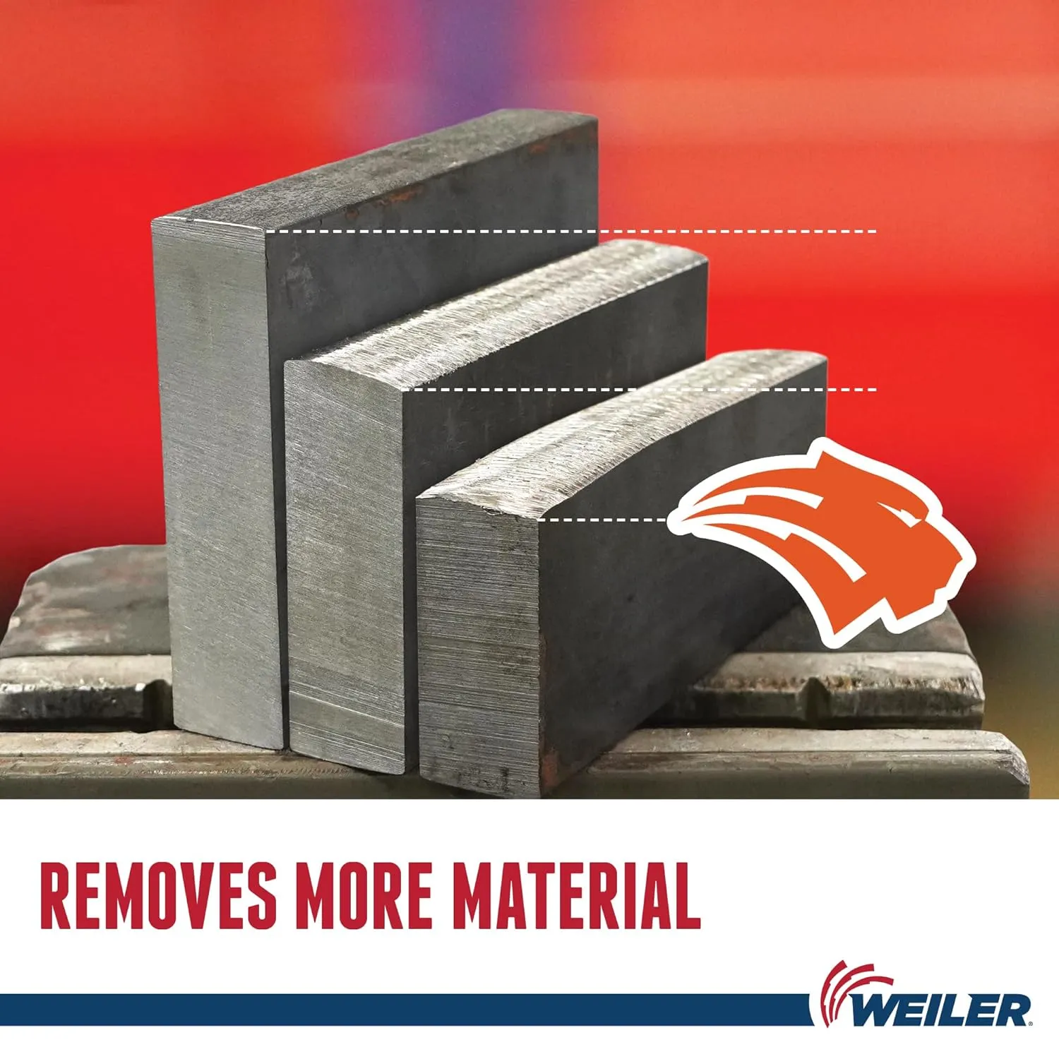 Weiler 57120 Tiger 4-1/2" Grinding Wheel, Type 27, 1/4" Thick, A24R, 5/8"-11 UNC Nut (Pack of 10)