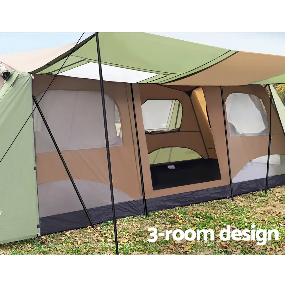 Weisshorn Instant Up Camping Tent 10 Person Outdoor Family Hiking Tents 3 Rooms-VIC_Metro
