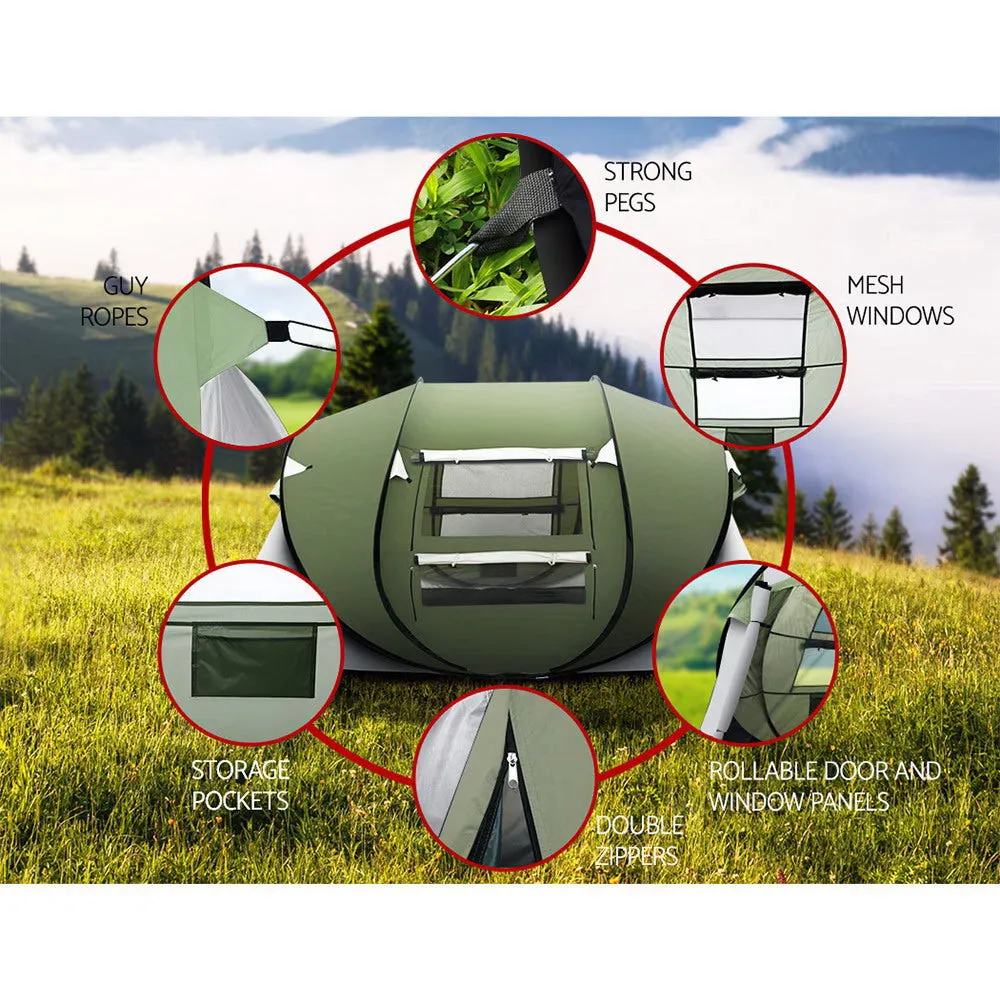 Weisshorn Instant Up Camping Tent 4-5 Person Pop up Tents Family Hiking Beach Dome-NSW_Metro