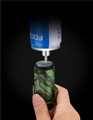 Windproof Dual Direct Injection Blue Flame Metal Lighter, Lighting Suitable for Various Occasions, Outdoor Portable Waterproof Men's Multifunctional Lighter Gift (Blue)(Burst)