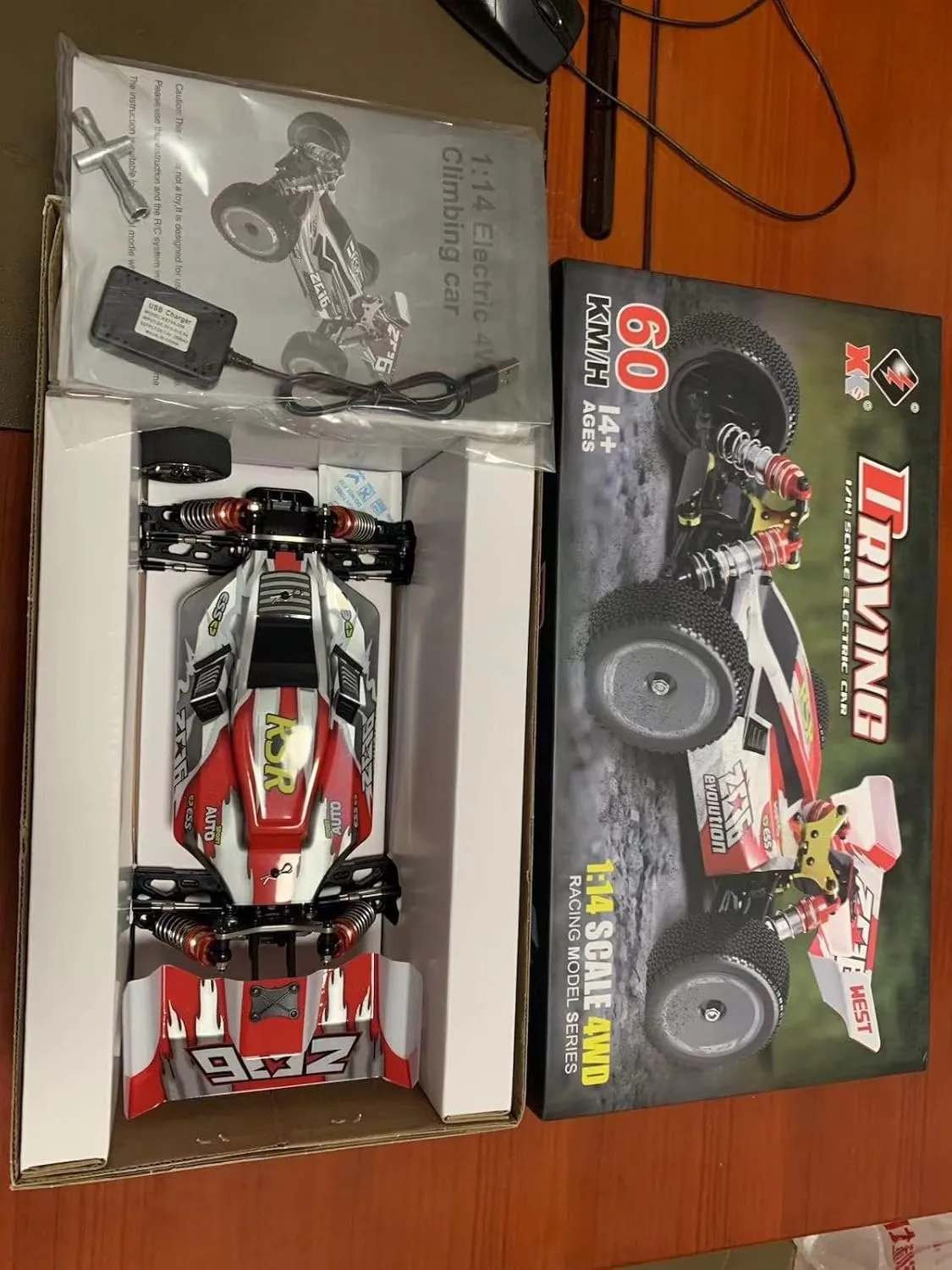 WLtoys 144001 1:14 60KM/H 2.4G RC Car 4WD Electric High Speed Off-Road Remote Control Racing Drift Toys Car 1/14 for Children (144001 1500 2200)