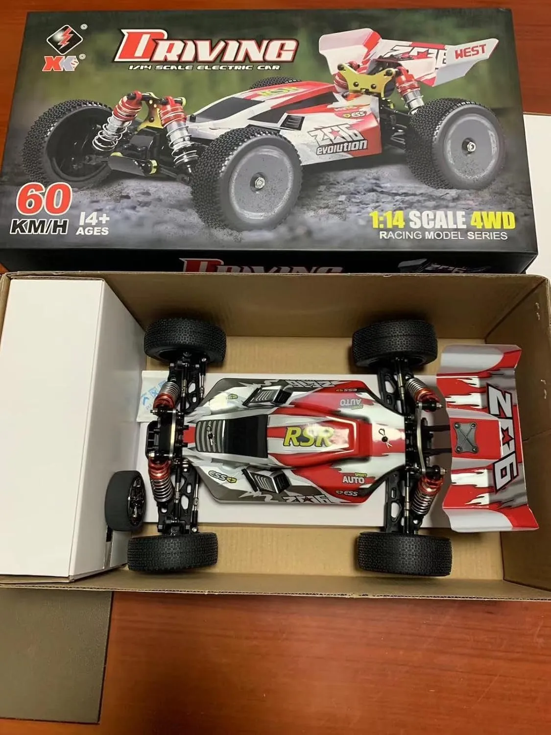 WLtoys 144001 1:14 60KM/H 2.4G RC Car 4WD Electric High Speed Off-Road Remote Control Racing Drift Toys Car 1/14 for Children (144001 1500 2200)