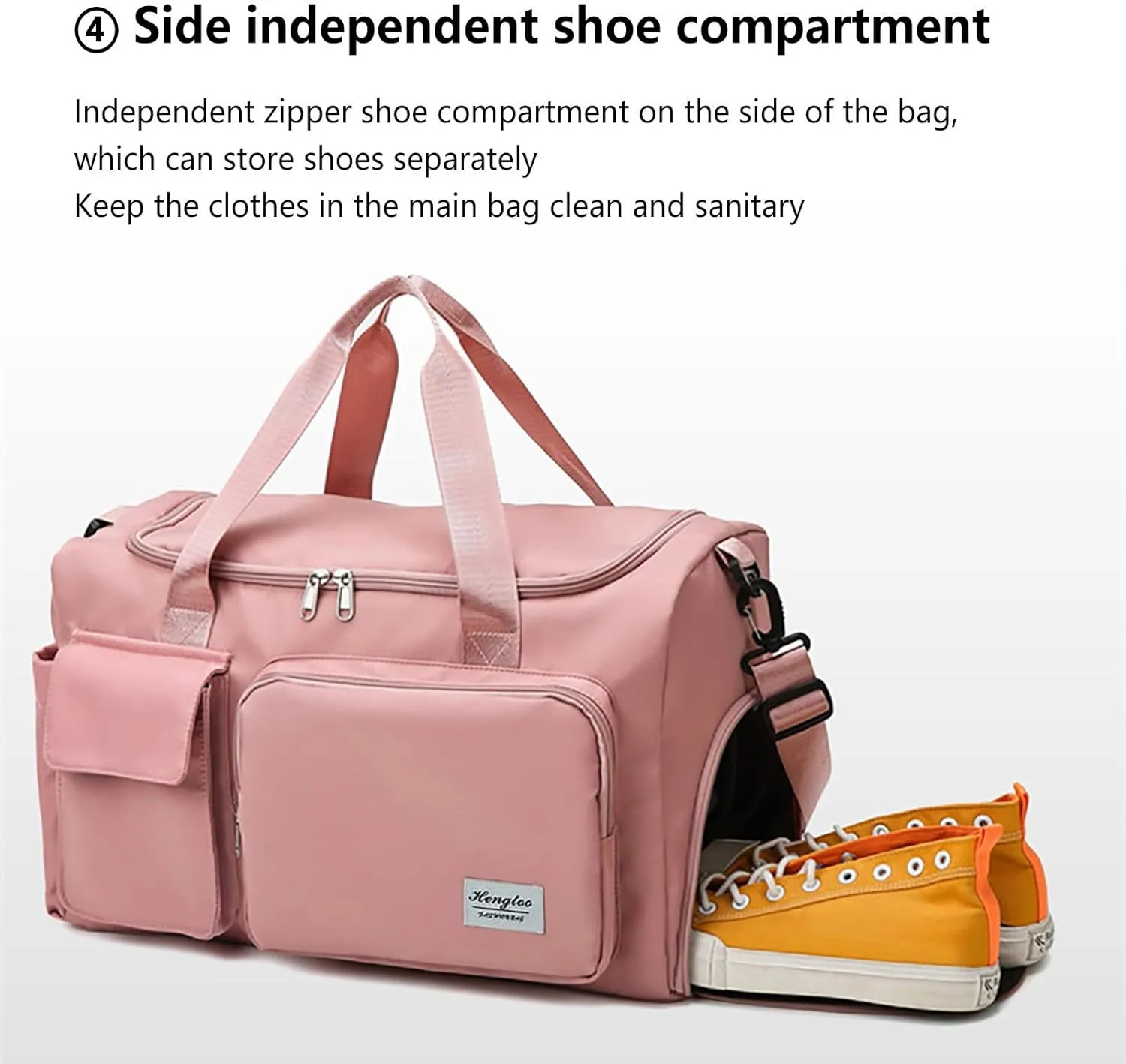 Womens Gym Bag with Shoes Compartment,28L Duffel Bags for Traveling,Gym Duffle Bag for Sports Yoga Workout Travel