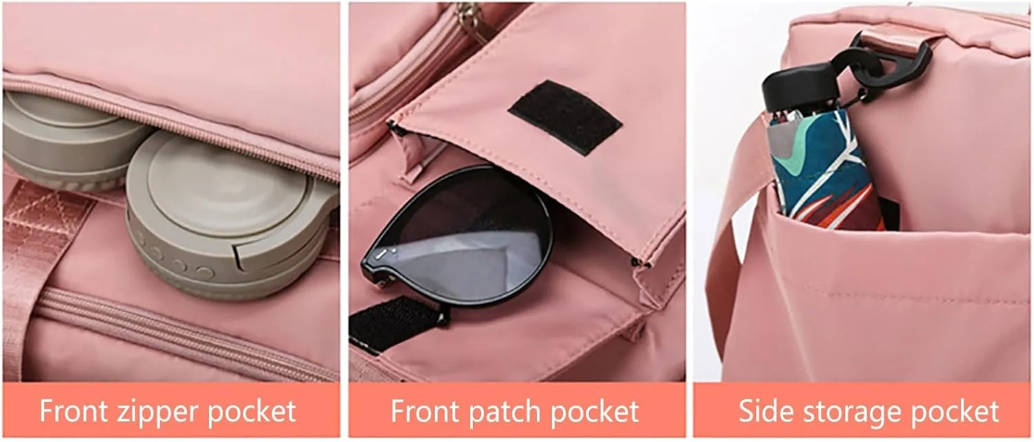 Womens Gym Bag with Shoes Compartment,28L Duffel Bags for Traveling,Gym Duffle Bag for Sports Yoga Workout Travel