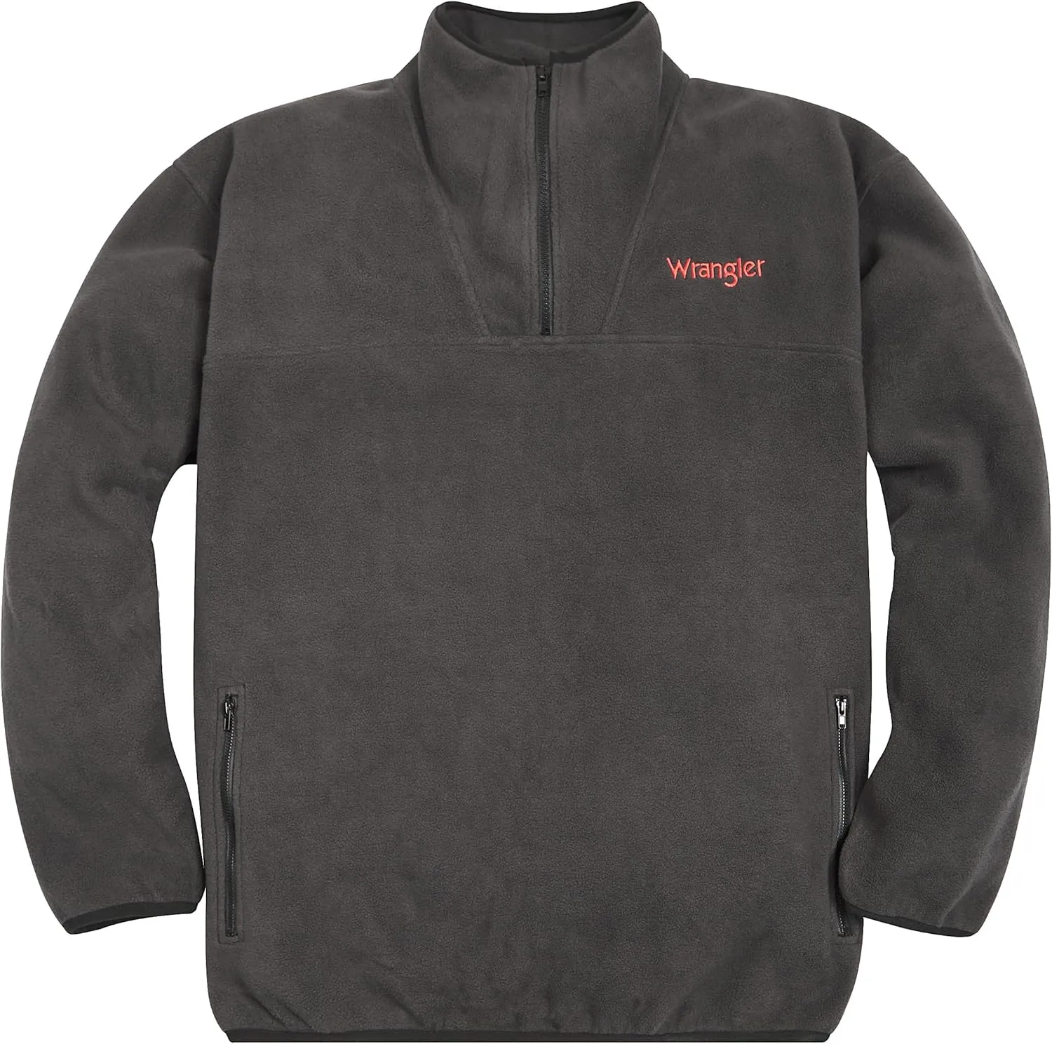 Wrangler Men's Big and Tall Polar Fleece Quarter Zip Pullover with Pockets
