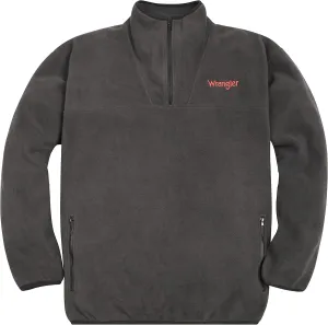 Wrangler Men's Big and Tall Polar Fleece Quarter Zip Pullover with Pockets