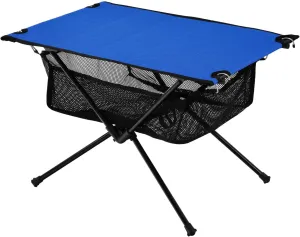 xigua Blue Folding Camping Table,Portable Camp Table with Carry Bag Beach Table Folding Table for Picnic, Camp,Party,Travel