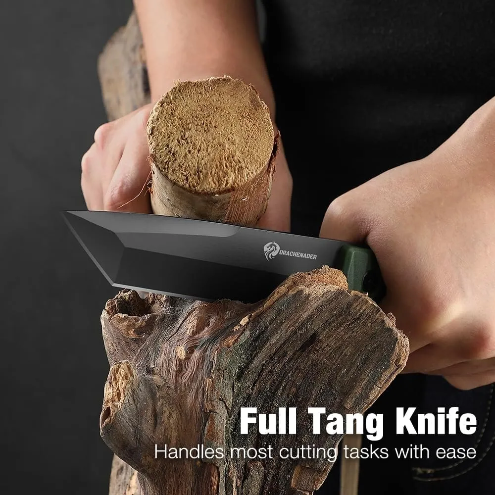 XR-B01-FT Tanto Knife Survival Fulltang Outdoor fixed blade Knife 5mm thick steel with ABS Sheath