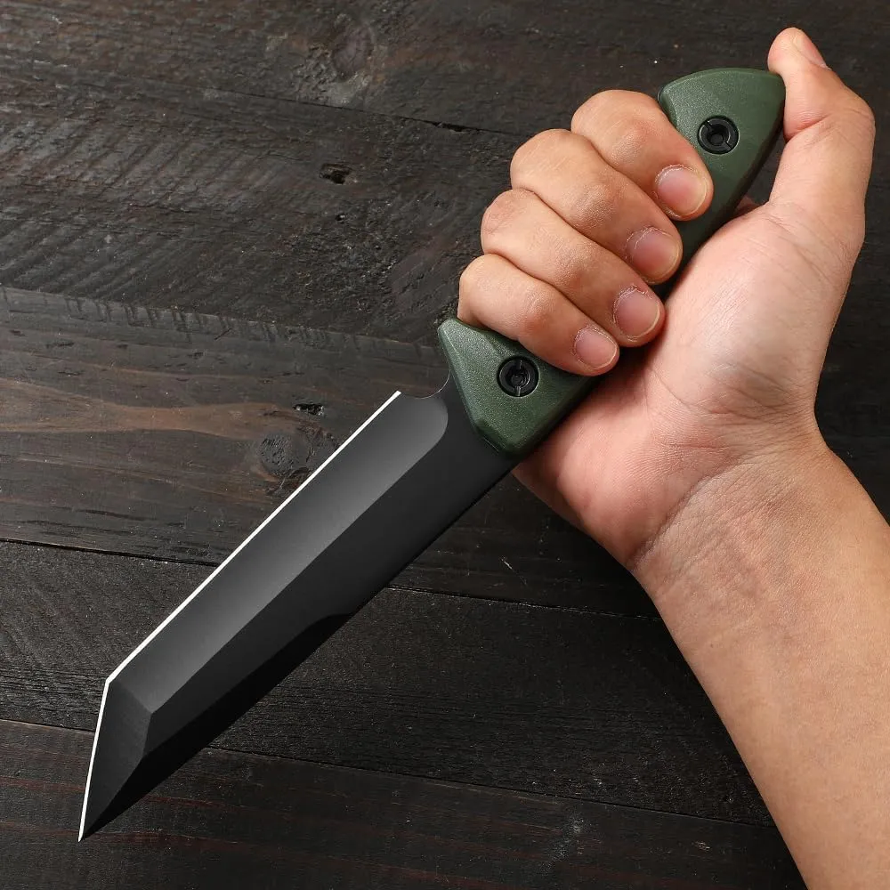 XR-B01-FT Tanto Knife Survival Fulltang Outdoor fixed blade Knife 5mm thick steel with ABS Sheath
