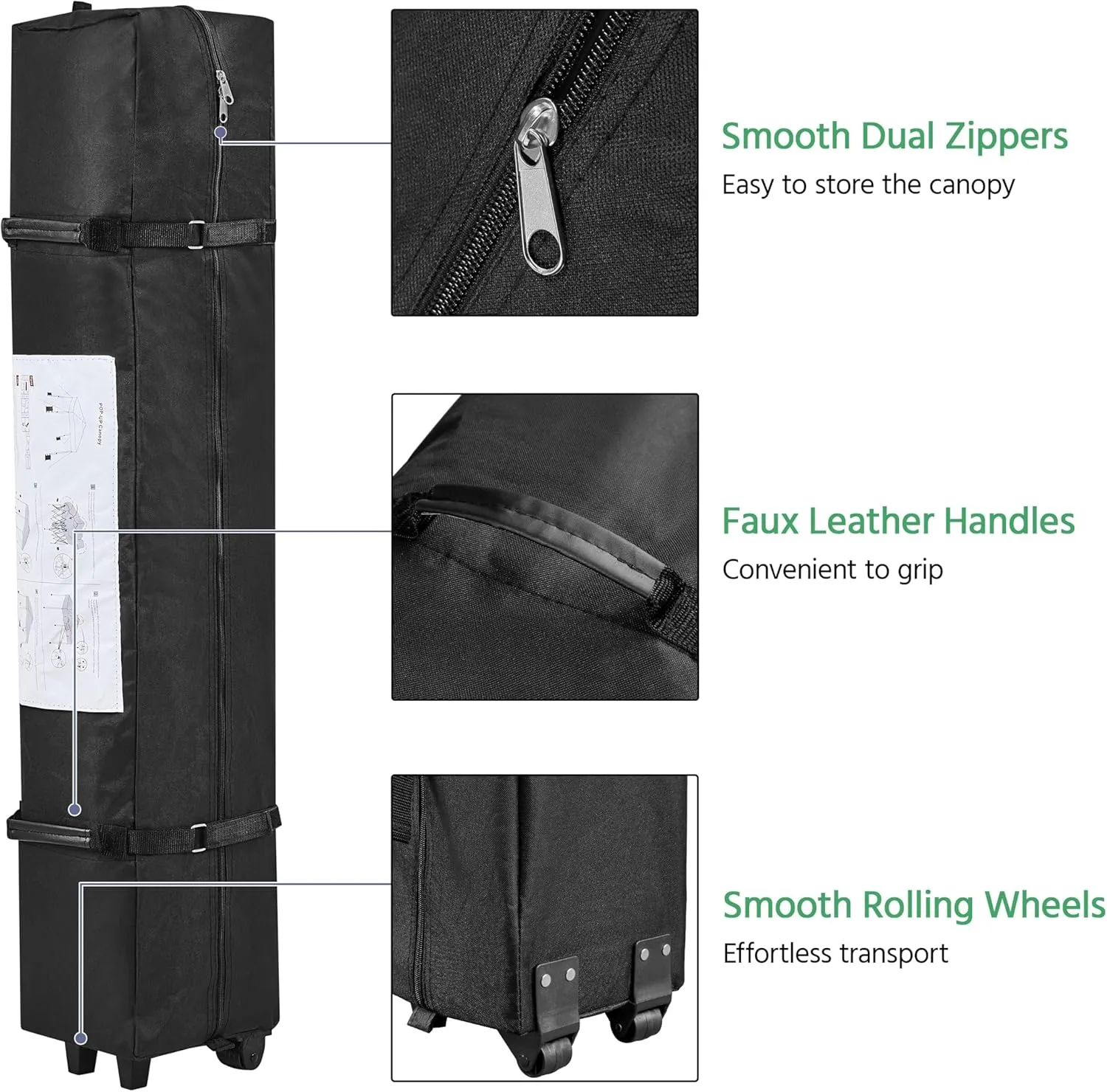 Yaheetech 10x10 1-Person Setup Pop Up Canopy Tent, Instant Portable Commercial Canopy Tent, Outdoor Gazebo with 1-Button Push, Wheeled Bag & 4 Sandbags for Home, Party & Outdoor Activities, Dark Green