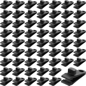 Yalikop 60 Pieces Tarp Clips Heavy Duty Lock Clamps Thumb Screw Tent Clips Tarp Clamps for Holding up Tarps Camping Awnings Canopies Covers of Car Swimming Pool Cover Boat Hammock(Black)