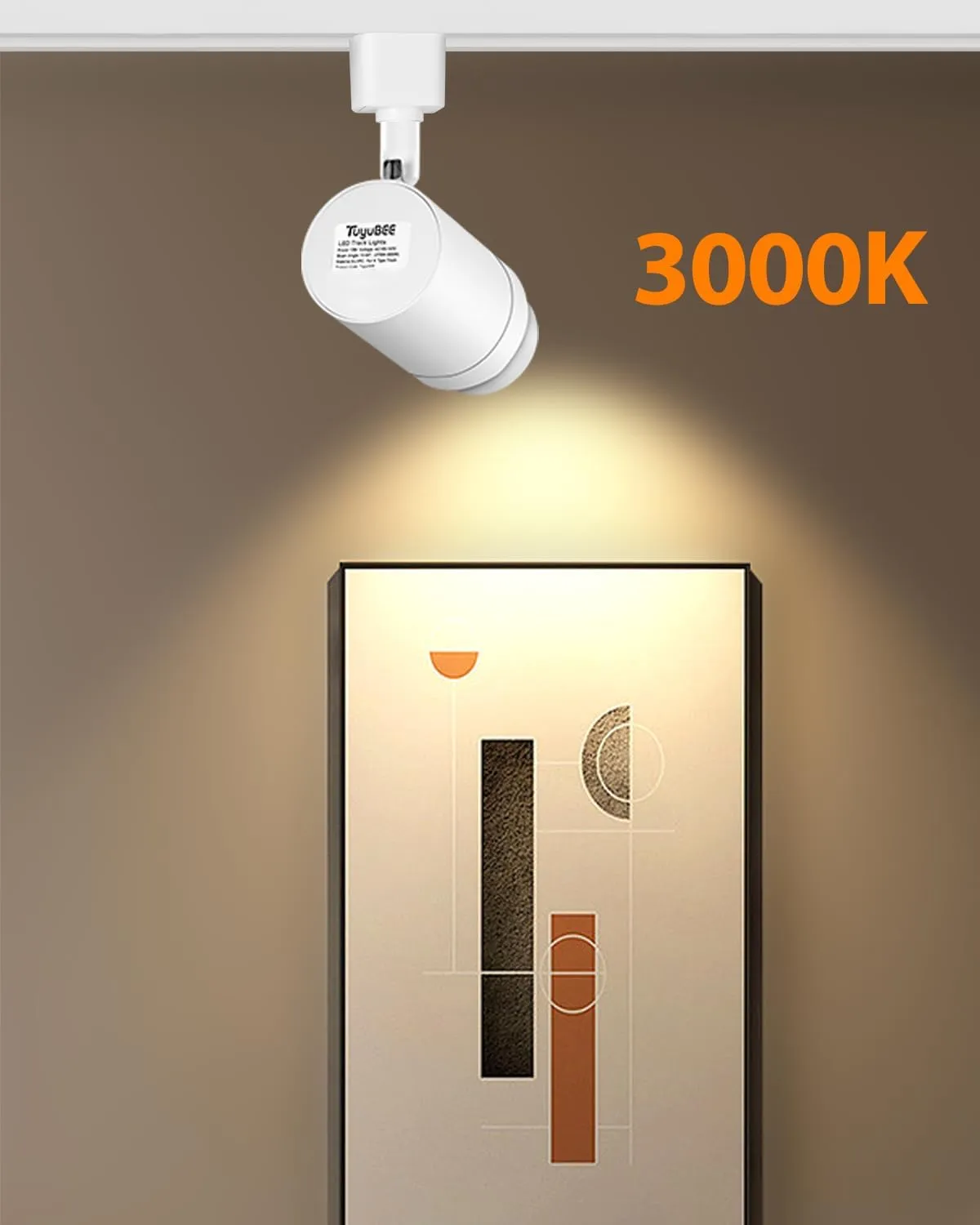 Zoomable 12-Light LED Track Lighting Kit with 13FT H Track Lighting Rail & Floating Canopy Connector, Modern Kitchen Track Lighting Fixtures Ceiling Spotlight, 12W Track Heads 3000K White